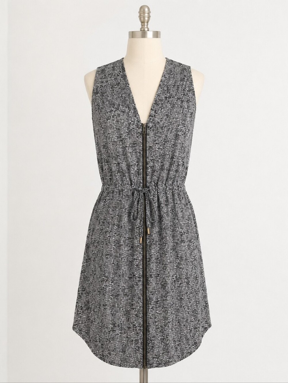 The Fisher Project Eileen Fisher 100% Silk Snake Print Sleeveless Dress Small